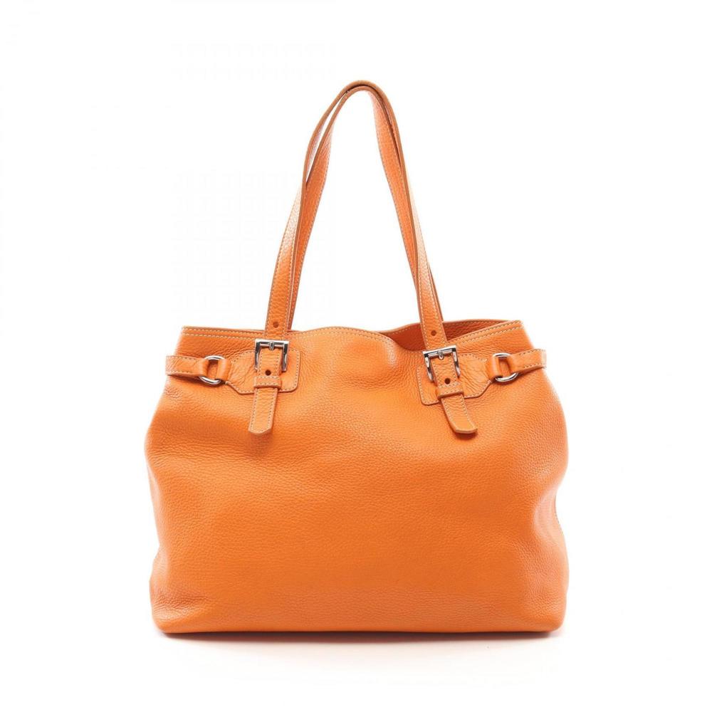 PRADA Tote bag leather women's orange - Picture 2 of 10